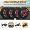 12mm/14mm/17mm Hex RC Wheels and Tires RC Truck Tires 1/10 Scale Tyres Detachable Replacement RC Car Tires for Arrma Senton Tires Slash Tires Axial Redcat Rc4wd Hex Fury (Red) view 4
