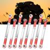 Bnineteenteam Metal Steering Servo Linkage Arm Tie Rod Ends Connector, Novel Design Lightweight Upgraded Texture Easy Install, for WPL MN Feiyu Remote Control Car (Red view 3