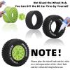 12mm/14mm/17mm Hex RC Wheels and Tires RC Truck Tires 1/10 Scale Tyres Detachable Replacement RC Car Tires for Arrma Senton Tires Slash Tires Axial Fury Redcat Rc4wd Hex (Green) view 2
