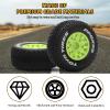 12mm/14mm/17mm Hex RC Wheels and Tires RC Truck Tires 1/10 Scale Tyres Detachable Replacement RC Car Tires for Arrma Senton Tires Slash Tires Axial Fury Redcat Rc4wd Hex (Green) view 4