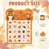 Leezead Fall Bingo Game Cards for Adults, 24 Players Autumn Thanksgiving Bingo Cards Fall Party Game for School Classroom Family Activities Autumn Thanksgiving Party Favors view 4