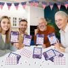 Leezead 4th of July Bingo Game Cards, 24 Players Patriotic Bingo Cards Independence Day Game for School Classroom Family Activities Patriotic Party Favors Supplies view 2