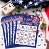 Leezead 4th of July Bingo Game Cards, 24 Players Patriotic Bingo Cards Independence Day Game for School Classroom Family Activities Patriotic Party Favors Supplies view 4