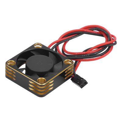 30x30mm Aluminum Cooling Fan, Lightweight, 28000RPM Speed, RC 540 Brushless Motor (Gold