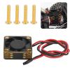 30x30mm Aluminum Cooling Fan, Lightweight, 28000RPM Speed, RC 540 Brushless Motor (Gold view 3