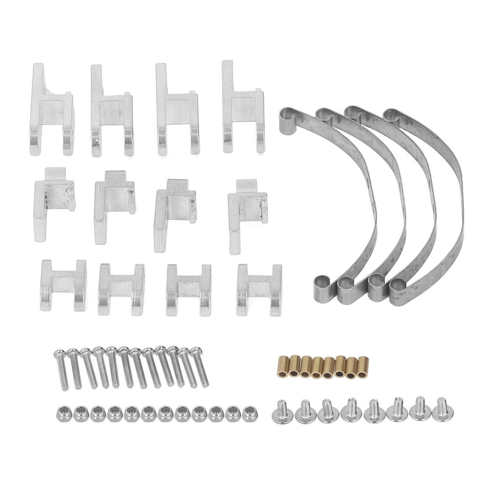 Bnineteenteam RC Leaf Spring Suspension, Alluminum Alloy Leaf Spring Suspension Bar Fit for WPL B4 24 1/16 RC Car (Silver