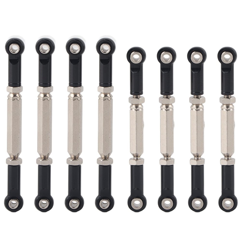 Bnineteenteam Metal Steering Servo Linkage Arm Tie Rod Ends Connector, Novel Design Lightweight Upgraded Texture Easy Install, for WPL MN Feiyu Remote Control Car (Black
