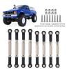 Bnineteenteam Metal Steering Servo Linkage Arm Tie Rod Ends Connector, Novel Design Lightweight Upgraded Texture Easy Install, for WPL MN Feiyu Remote Control Car (Black view 3