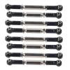Bnineteenteam Metal Steering Servo Linkage Arm Tie Rod Ends Connector, Novel Design Lightweight Upgraded Texture Easy Install, for WPL MN Feiyu Remote Control Car (Black view 4
