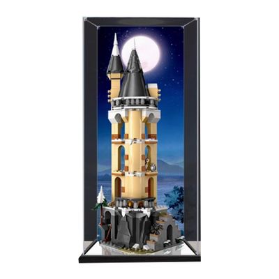 Acrylic Transparent Dustproof Display Box for lego76430 Owl Shed, Collectibles Display Cabinet, Organiser, Gift Collection Storage Cabinet (Box only) (Mirror*Background)