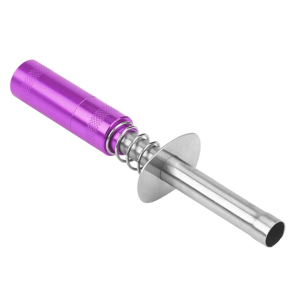 Bnineteenteam Igniter, Aluminum Engine Glow Plug Ignition for HSP 1/10 RC Car, Suitable with AA Battery, Replacement Accessory for RC Model (Violet