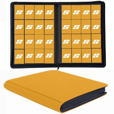 1000+ Pockets Trading Card Binder, 16 Pocket Ringless Side Loading Card Holder Album, Trading Card Album Fit for YuGiOh, MTG, TCG, Game Cards, Sports Cards, Business Cards (Yellow)