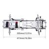 1/10 Scale CNC Metal Chassis Kit for RC Track Vehicle SCX10 II III Pro Capra TRX4 Twin I-Beam 2WD Pre-Runner Upgrade DIY Parts (Black) view 4