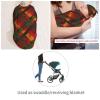 Muishi Red and Yellow Tartan Newborn Swaddle Blankets Hat Sets Soft Baby Receiving Blanket Swaddle Sack for Baby Shower Infant Boy Girl Gift view 4