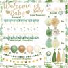 Sage Green Baby Shower Decorations Gender Neutral Baby Shower Decorations Welcome Baby Banner Sage Green Balloons Paper Lanterns Pom Poms Flowers Tablecloth Tassels Mom to Be Sash Dad to Be Pin view 2