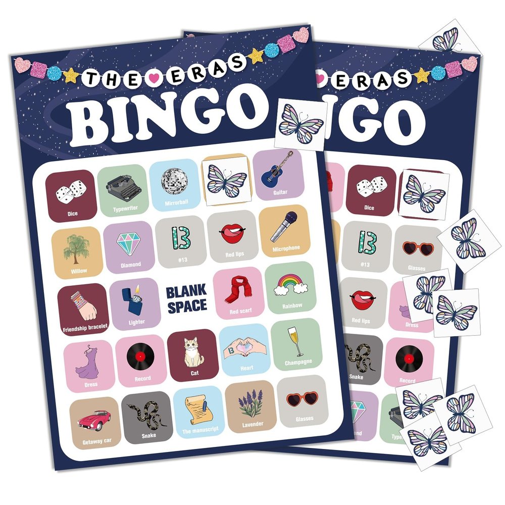 Music Party Bingo Games Singer Birthday Games Music Lovers Birthday Party Favors Guitar Bingo Cards 24 Players for Adults Fans Bachelorette Family Gathering Favors