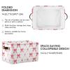 Aslsiy Storage Basket Watercolor Pink Bows Hearts Nursery Bins Baby Canvas Box Clothes Shelf Basket Laundry Hamper 2 Pcs view 2