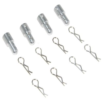 LJXSZ Heighten Body Mount & Body Clips Compatible with 1/14 MJX Hyper Go Upgrade 14301 14302 14303 14209 14210 Rc Car Aluminum Alloy Part(Silver)