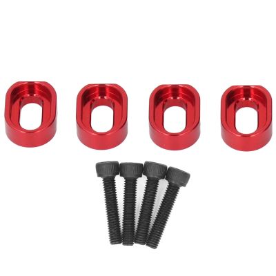 PerGar Fixing Motor Base Reinforcement, 4pcs Aluminum Alloy Rc Car Motor Mount Spacer, for Traxxas 6s 8s 1/5 Truck for Xrt 8s 4wd 1/6 (Red)