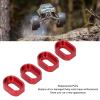 PerGar Fixing Motor Base Reinforcement, 4pcs Aluminum Alloy Rc Car Motor Mount Spacer, for Traxxas 6s 8s 1/5 Truck for Xrt 8s 4wd 1/6 (Red) view 4
