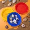 JOINPAYA 3PCS Plastic Sand Sifter Sieves: Kids 9.64 X 8.66 X 1.18 Inches Multicolor Beach Pack Digging Discovery Rocks Sand Sifting Supplies Tools for Backyard Beach Travel Party view 3
