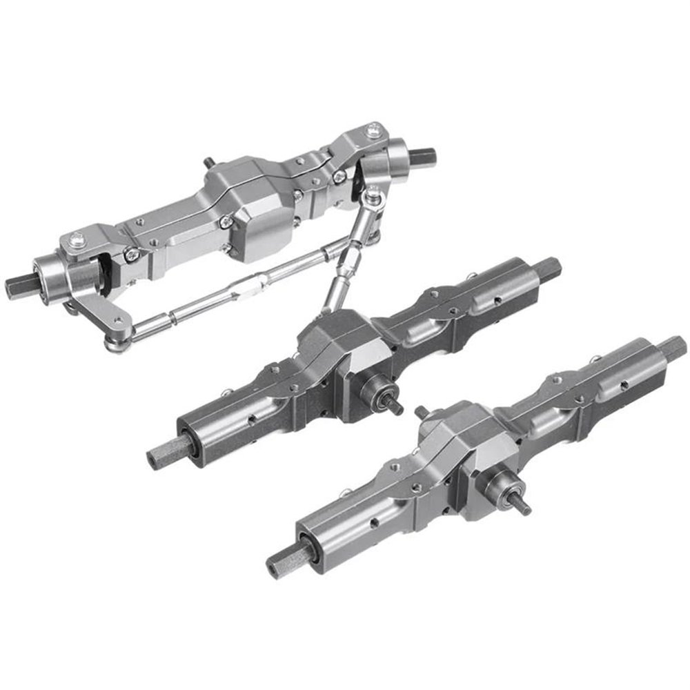 VBCERSDZ RC Vehicle Axles Compatible with WPL 1/16 B16 B36 6WD Replace Upgrade Front/Rear/Bridge Axle Part Set Truck RC Car Parts Aluminum Alloy Durable