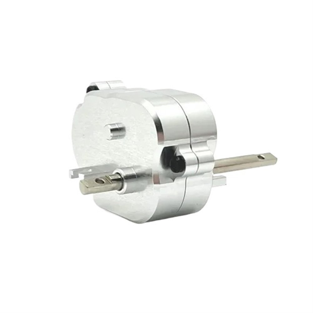 cvking RC Gearbox Compatible with MN82 MN78 1/12 RC Car Upgrade Parts Replacement Accessories Metal Transmission Gear Box Gearbox with Gear(Silver)
