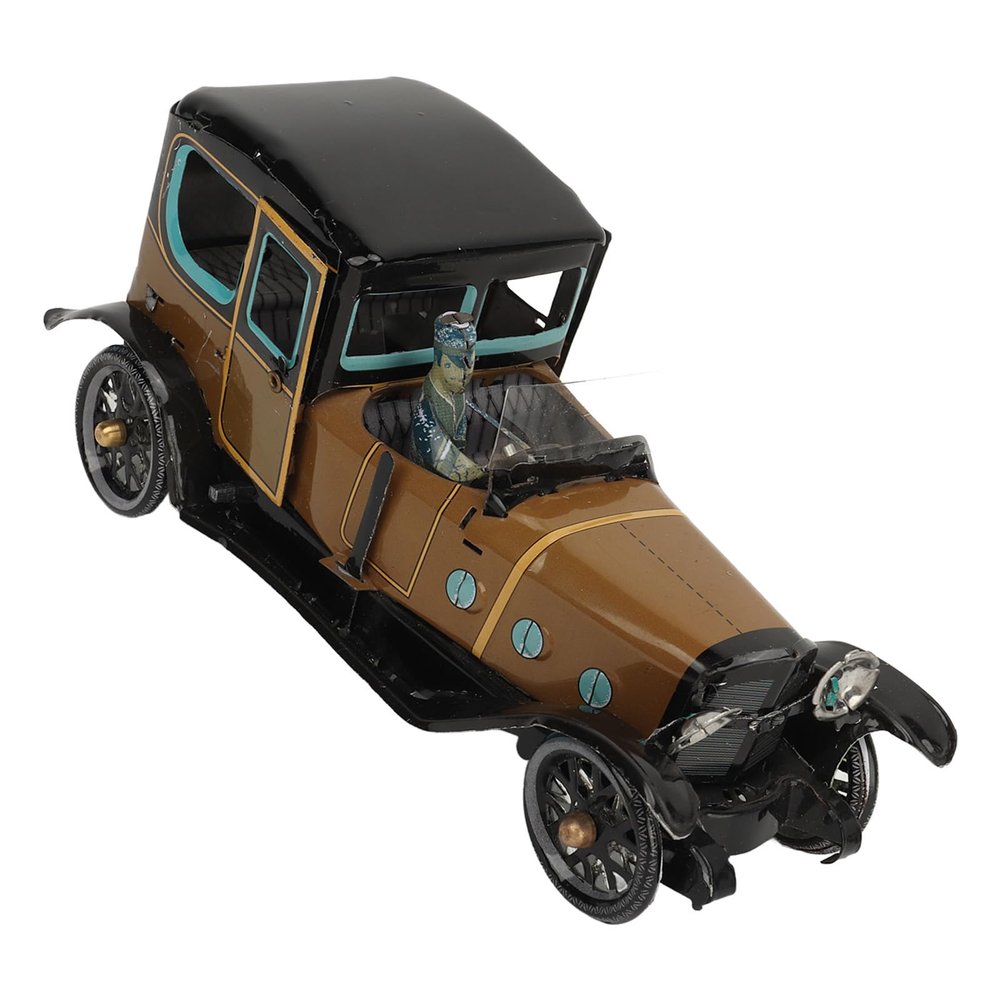 Clockwork Vintage Car Toy, Tinplate Handcrafted Car Toy, Retro Wind Up Car Toy for Collection Gift Party Birthday