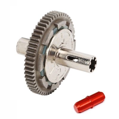 Metal Steel 57T 0.8Mod Slipper Set Slipper Clutch Spur Gear for Arrma 1/10 Big Rock Granite Kraton Outcast Senton 1/8 Typhon Upgrade PartsReplace #ARA310949 (Red