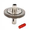 Metal Steel 57T 0.8Mod Slipper Set Slipper Clutch Spur Gear for Arrma 1/10 Big Rock Granite Kraton Outcast Senton 1/8 Typhon Upgrade PartsReplace #ARA310949 (Red view 4
