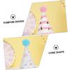 6pcs Party Birthday Hat Bonnets for Babies Novelty Party Hat Party Celebration Kit Birthday Party Decorations Christmas Cone Hats Children Cone Hat Fun Cake Decorate Paper/79 view 2