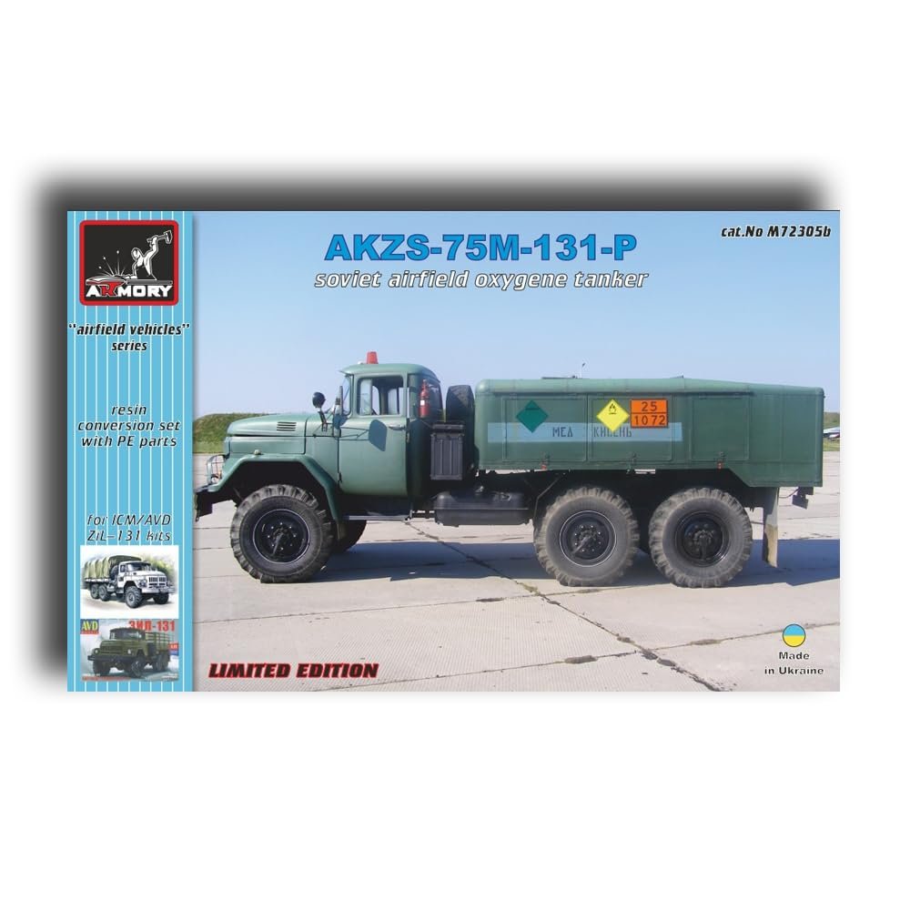 Armory AR-M72305b 1/72 AKZS-75M-131-P Soviet Airfield Oxygen Tanker on ZiL-131 Chassis