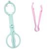 Baby Bottle Tong, Anti-Slip Pacifier Bottle Tongs, Silicone Baby Safety Bottle Holder, Scissor Design Multi-Functional High-Temperature Resistant TongGreen view 1