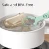 Baby Bottle Tong, Anti-Slip Pacifier Bottle Tongs, Silicone Baby Safety Bottle Holder, Scissor Design Multi-Functional High-Temperature Resistant TongGreen view 3