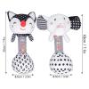 Baby Soft Rattles Shaker, Cartoon Animals Design Plush Cute Funny Toy Parent Child Interactive Toy 06 Months Old Baby view 2
