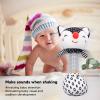 Baby Soft Rattles Shaker, Cartoon Animals Design Plush Cute Funny Toy Parent Child Interactive Toy 06 Months Old Baby view 3
