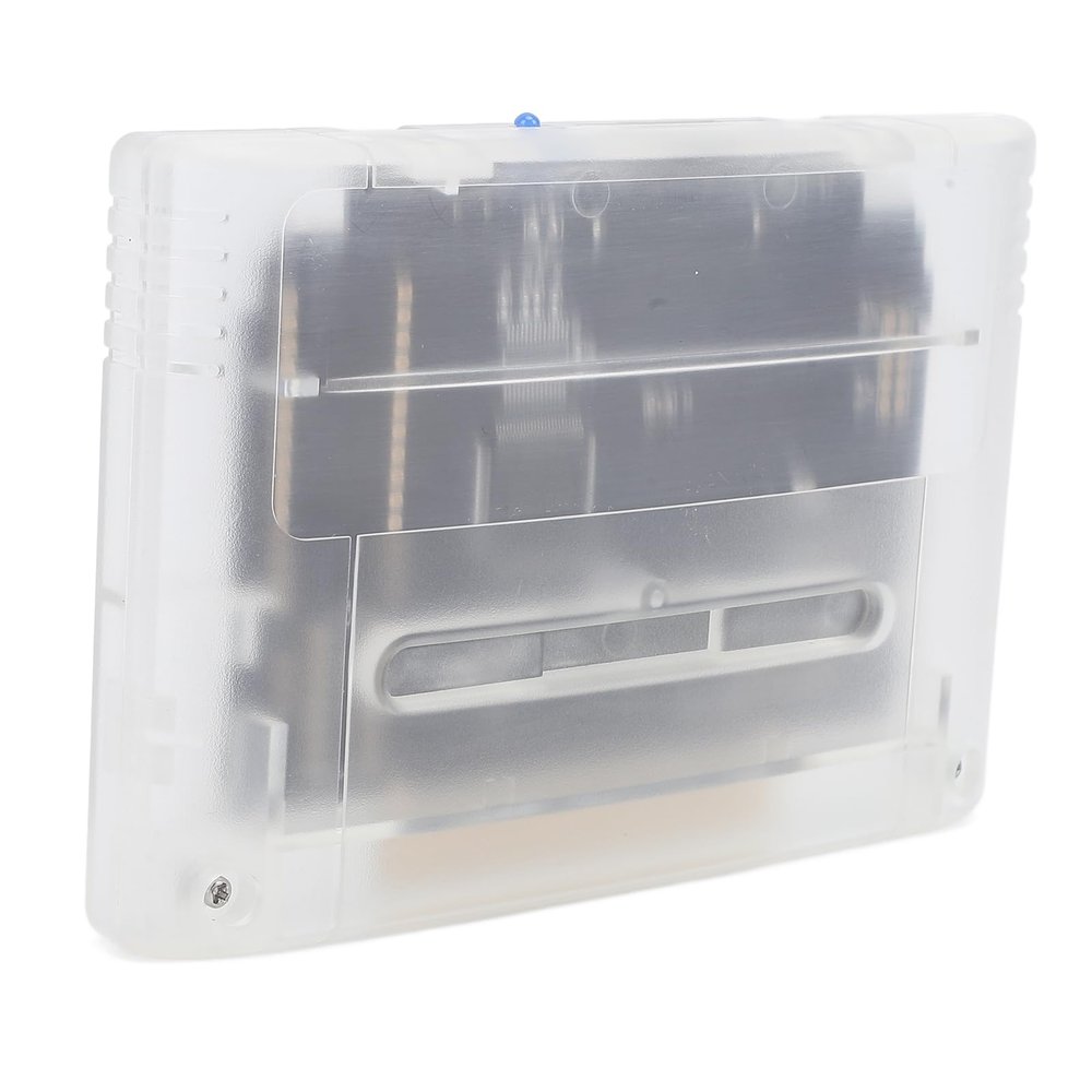 Bewinner SFC Game Cartridge 8GB - Automatic Save Backup Multifunctional Classic Gaming Cartridge for Console (Transparent White)