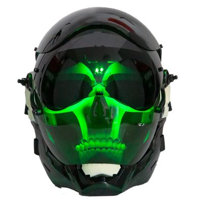 XURUYI Robot Punk Cosplay Helmet Prop Costume/Display Only Not for Motorcycle Use Halloween Mech Mask Party Role Play (Green)