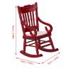 1:12 Dollhouse Rocking Chair, Wooden Rocking Chair Toys, Miniature Wooden Chair Doll Rocking Chair for Dolls House Accessories (2#) view 2
