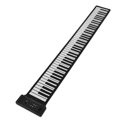 88 Keys Roll Up Piano, Portable Rechargeable Hand Roll Piano Keyboard, 128 Rhythms, 128 Tones, Roll Out Keyboard Piano for Kids and Beginners