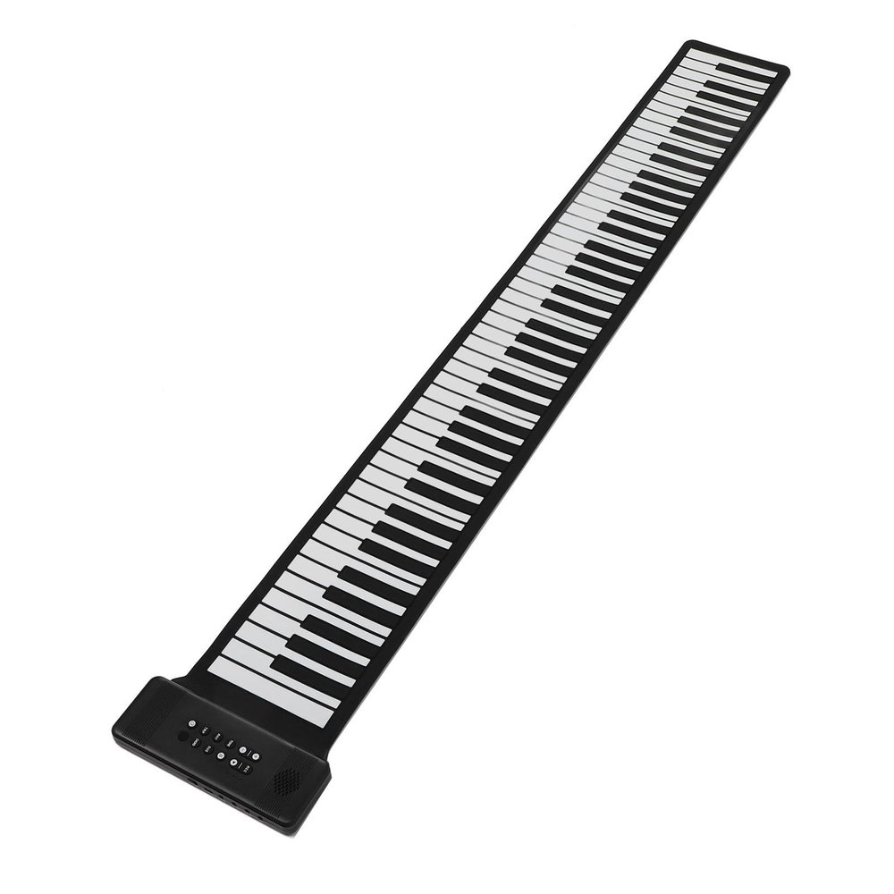 88 Keys Roll Up Piano, Portable Rechargeable Hand Roll Piano Keyboard, 128 Rhythms, 128 Tones, Roll Out Keyboard Piano for Kids and Beginners