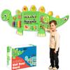 AthomBear Dinosaur Wall Busy Board with 12 Activities - Wall Toys for Toddlers 2,3,4,5 - Sensory Panel Wooden - Montessori Busy Board Learning Activity Center for Playroom and Classroom view 1