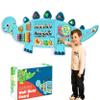 AthomBear Dinosaur Wall Busy Board with 12 Activities - Wall Toys for Toddlers 2,3,4,5 - Sensory Panel Wooden - Montessori Busy Board Learning Activity Center for Playroom and Classroom view 1