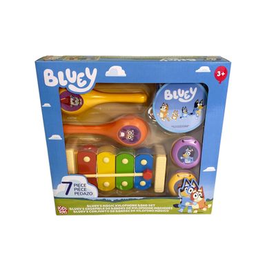 Bluey's Magic Xylophone 7 Piece Band Set - Learn to Play Instruments Music Education for Kids and Preschoolers Ages 3+