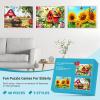 3 Pack 48 Large Piece Puzzles for Seniors, Dementia Alzheimer's Products Activities for Elderly Adults,Alzheimers Puzzle Memory Cognitive Games Easy Jigsaw Puzzle Gifts with 3 Storage Bags view 2