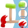 Nagpew 10 Pack Kids Hammer Toy, Wooden Small Simulation Maintenance Tools, Pretend Play Educational Toys for Teens Girls Boys School Games Supplies view 3