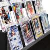 Emfogo Trading Card Display, 3-Tier Card Display Case with Custom Drawer, Wood Graded Card Display with Card Supporters and Dividers, Sports Card Display Case for Card Game Collection (Black) view 3