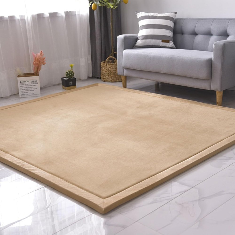 DSSHENGDS Coral Velvet Rug for Bedroom Dormitory Yoga,Home Decor for Living Room,Educational Classroom Nursery Bedroom Crawling Mat Non-Slip Rug 2cm-A- 100 * 220cm