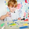 24 Pcs Kids Paint Brushes Washable Toddler Paint Brushes Jumbo Preschool Paint Brushes with Easy to Hold Handles Grip Toddler Tempera Paint Brushes for Kids Painting Poster, 4 Color view 2