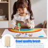 24 Pcs Kids Paint Brushes Washable Toddler Paint Brushes Jumbo Preschool Paint Brushes with Easy to Hold Handles Grip Toddler Tempera Paint Brushes for Kids Painting Poster, 4 Color view 4